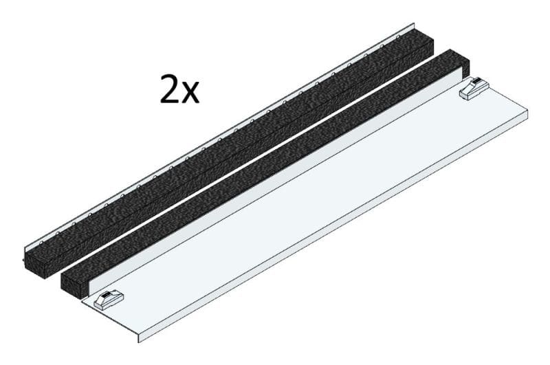 MEHLER - 2x Kabeleinführung m. Moosgummi oben,