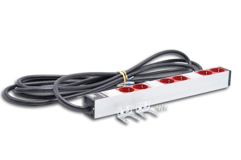 MEHLER - 19'' Steckdosenleiste 6fach Schuko, 3ph