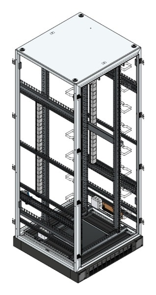 MEHLER - Prise Systemschrank Breite 800 x Tiefe 800 x Höhe 2100mm