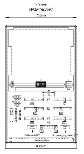 MEHLER - Wandlermessfeld NÖ Netz 150A,IP54