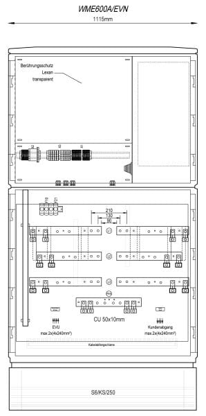 MEHLER - Wandlermessfeld NÖ Netz 600A,IP44