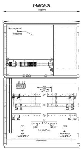 MEHLER - Wandlermessfeld NÖ Netz 600A,IP44