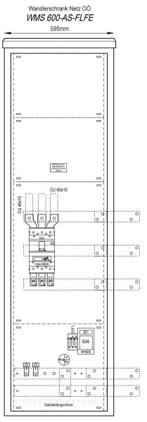 MEHLER - Anschluss-Schrank 600A, Freiluft Fe