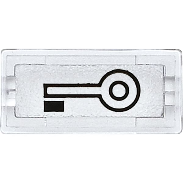 MERTEN - Symbole, rechteckig, Schlüssel, glasklar
