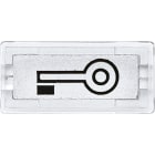 MERTEN - Symbole, rechteckig, Schlüssel, glasklar