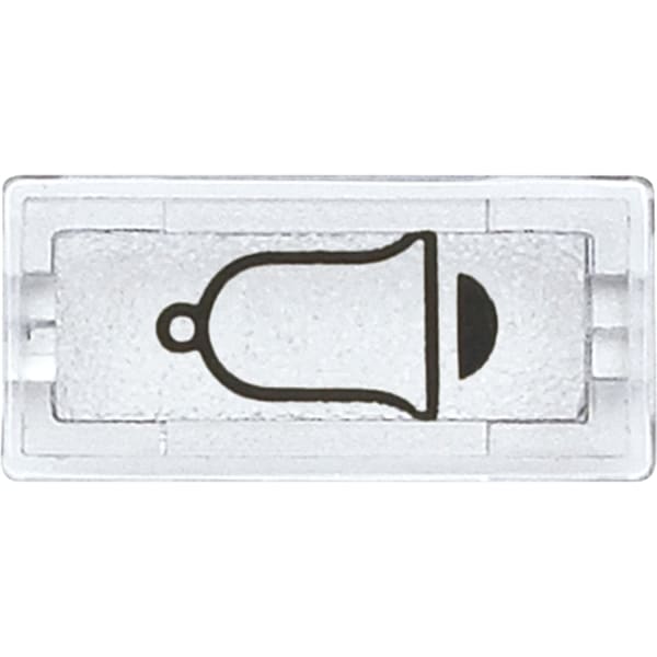 MERTEN - Symbole, rechteckig, Klingel, glasklar