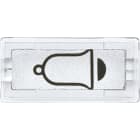 MERTEN - Symbole, rechteckig, Klingel, glasklar