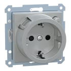 MERTEN - FI-SCHUKO-Sicherheitssteckdosen-Einsatz mit BRS, aluminium, System M