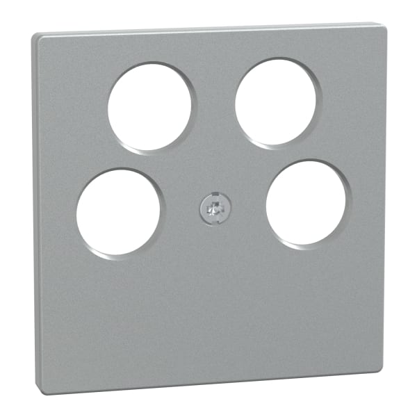 MERTEN - Zentralplatte für Ankaro 4fach-Antennensteckdosen, aluminium, System M