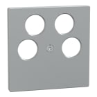 MERTEN - Zentralplatte für Ankaro 4fach-Antennensteckdosen, aluminium, System M