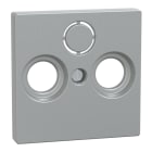 MERTEN - Zentralplatte für Antennensteckdosen, aluminium, System M