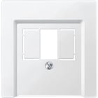 MERTEN - Zentralplatte für TAE/Audio/USB, polarweiß, System M