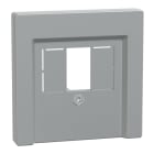 MERTEN - Zentralplatte für TAE/Audio/USB, aluminium, System M
