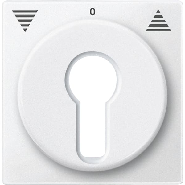 MERTEN - Zentralplatte für Rollladen-Tast-Rastschalter-Einsätze, polarweiß, System M