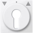 MERTEN - Zentralplatte für Rollladen-Tast-Rastschalter-Einsätze, polarweiß, System M