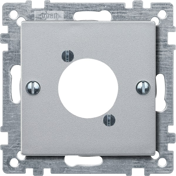 MERTEN - Zentralplatte für Audio-Steckverbinder XLR, aluminium, System M