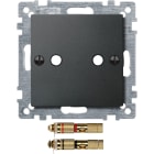 MERTEN - Zentralplatte mit High-End Lautsprecher-Steckverbinder, anthrazit, System M