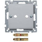 MERTEN - Zentralplatte mit High-End Lautsprecher-Steckverbinder, aluminium, System M