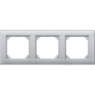 MERTEN - M-PLAN-Rahmen, 3fach, aluminium
