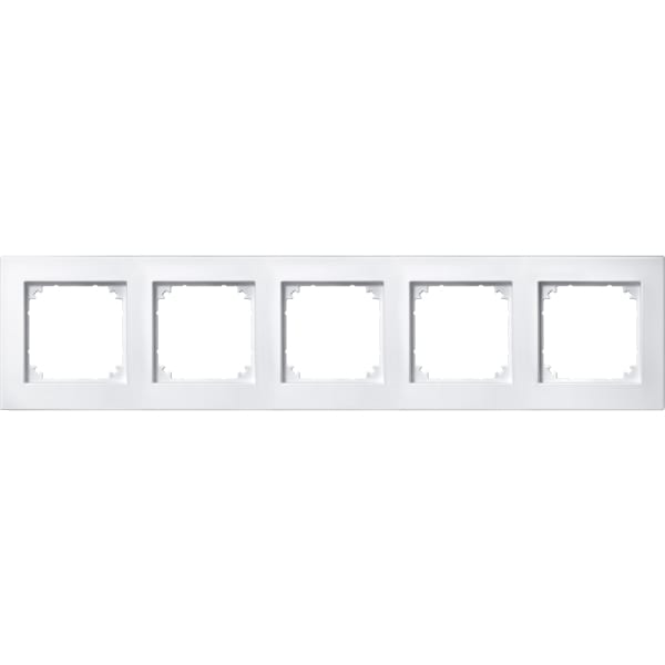 MERTEN - M-PLAN-Rahmen, 5fach, polarweiß