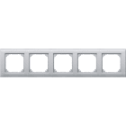 MERTEN - M-PLAN-Rahmen, 5fach, aluminium