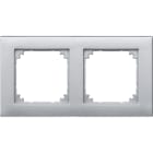 MERTEN - M-PLAN II-Rahmen, 2fach, bündiger Einbau, aluminium