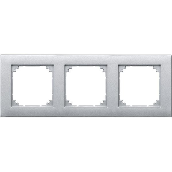 MERTEN - M-PLAN II-Rahmen, 3fach, bündiger Einbau, aluminium