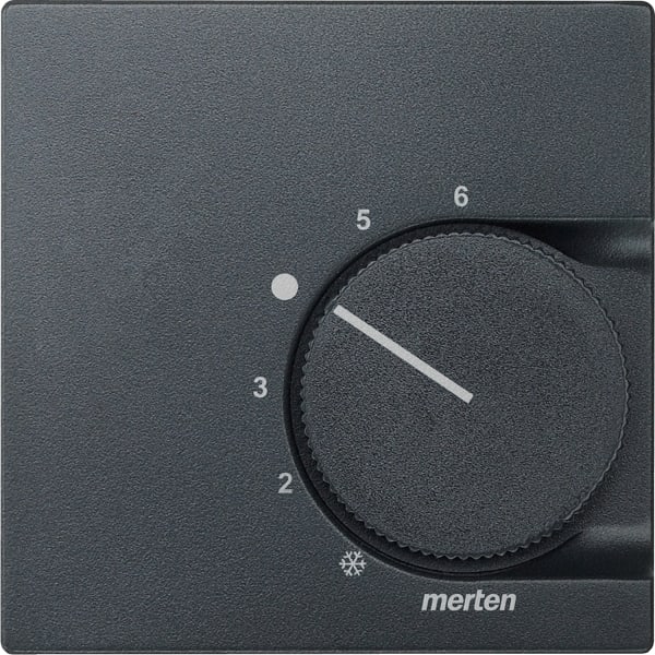 MERTEN - Zentralpl. f. Raumtemperaturregler-Eins. m. Wechselkontakt, anthrazit, System M