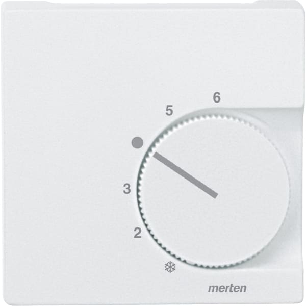 MERTEN - Zentralpl. f. Raumtemperaturregler-Eins. m. Wechselkontakt, polarweiß, System M