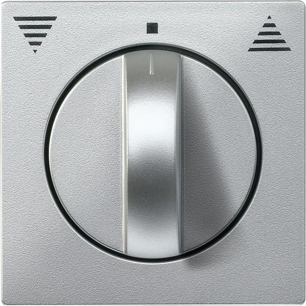 MERTEN - Zentralplatte für Rollladen-Tast-Rastschalter-Einsatz, aluminium, System M