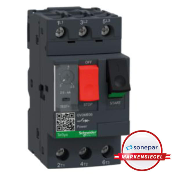 SCHNEIDER ELECTRIC - MS! Motorschutzschalter, 3p, 2,5-4A, Tasterbetätigung, Schraubanschluss