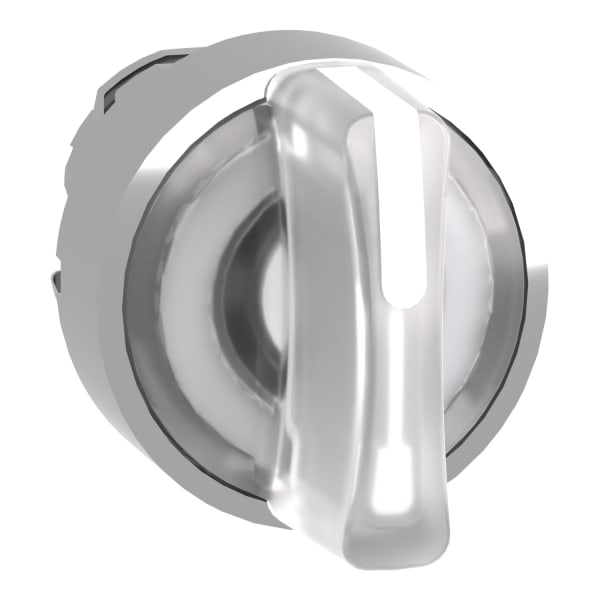SCHNEIDER ELECTRIC - Leuchtwahlschalter Frontelement XB4, Metall, 22mm, ws, für LED, 3 Stell., Mi ras