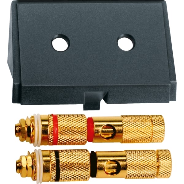 MERTEN - Einschub m. High-End Lautsprecher-Steckv., schwarz,Sys. M,Sys. Design,Sys. Fl.