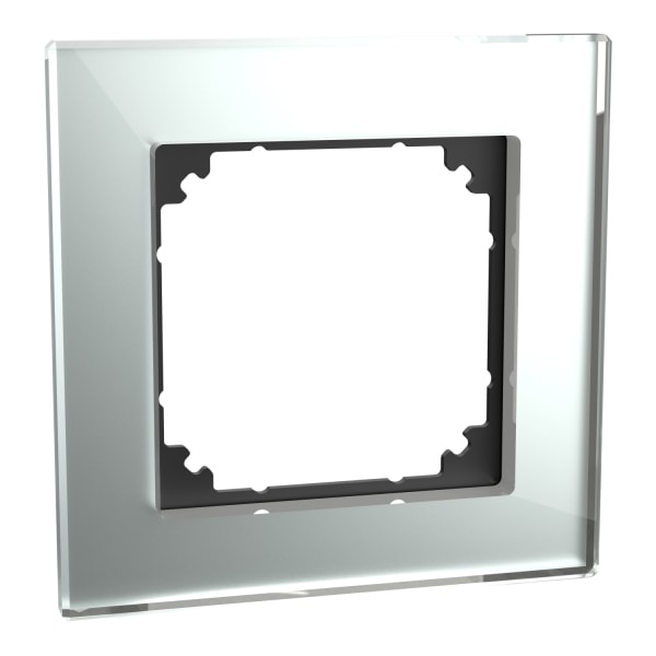 MERTEN - M-PLAN-Echtglasrahmen, 1fach, Diamantsilber