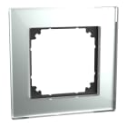 MERTEN - M-PLAN-Echtglasrahmen, 1fach, Diamantsilber