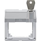 MERTEN - Zwischenring mit Klappd. und Schriftfeld, abschließbar, aluminium, AQUADESIGN