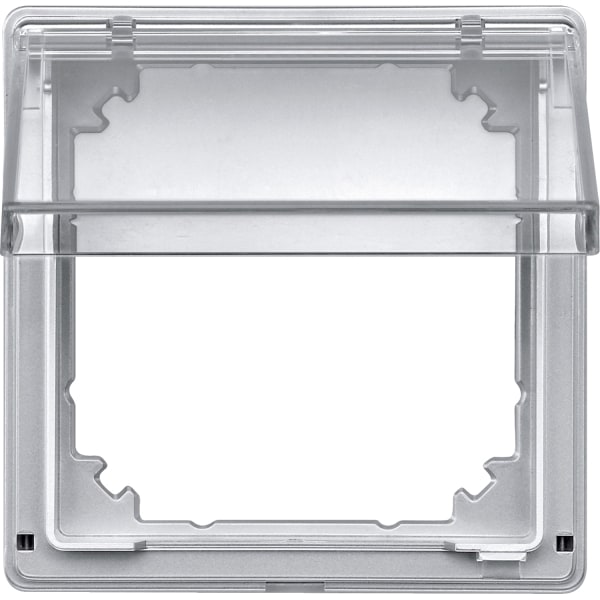 MERTEN - Zwischenring mit transparentem Klappdeckel, aluminium, AQUADESIGN