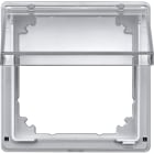 MERTEN - Zwischenring mit transparentem Klappdeckel, aluminium, AQUADESIGN