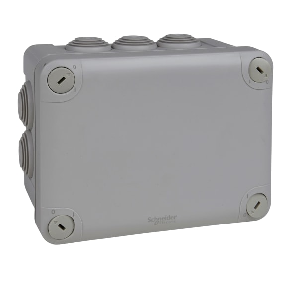 SCHNEIDER ELECTRIC - Mureva BOX, Abzweigdose, 10 Tüllen Ø25, 150x105x80mm