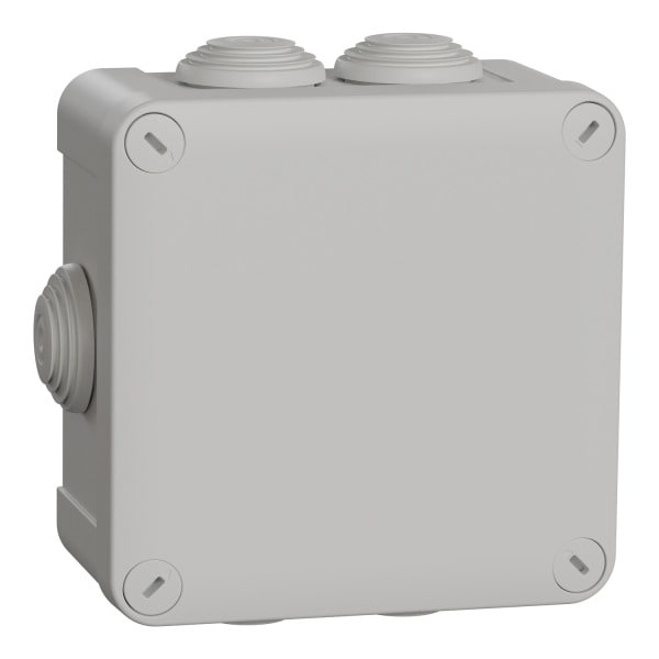 SCHNEIDER ELECTRIC - Mureva BOX, Abzweigdose, 7 Tüllen Ø25, 105x105x55mm