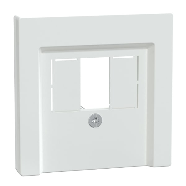 MERTEN - Zentralplatte für TAE/Audio/USB, aktivweiß glänzend, System M