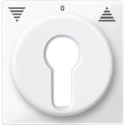 MERTEN - Zentralpl. f. Rollladen-Tast-Rastschalter-Einsätze, polarweiß glänzend, System M