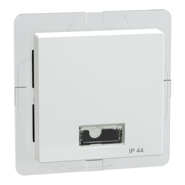 MERTEN - Wippe mit rechteckigem Symbolfenster IP44, aktivweiß glänzend, System M