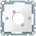 MERTEN - Zentralplatte für Audio-Steckverbinder XLR, polarweiß glänzend, System M