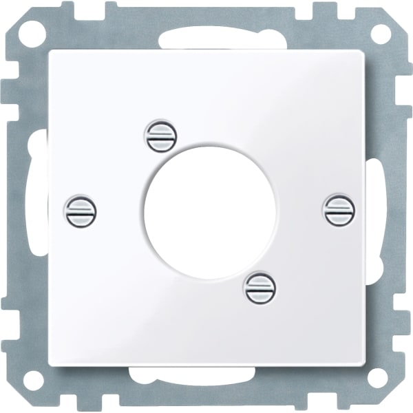 MERTEN - Zentralplatte für Audio-Steckverbinder XLR, aktivweiß glänzend, System M