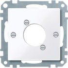 MERTEN - Zentralplatte für Audio-Steckverbinder XLR, aktivweiß glänzend, System M