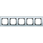MERTEN - M-PLAN-Echtglasrahmen, 5fach, Diamantsilber