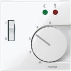 MERTEN - Zentralpl. f. Fußbodentemperaturr.-Eins. m. Schalter, polarweiß glänzend, Sys. M