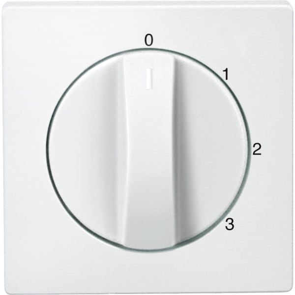 MERTEN - Zentralplatte für Dreistufen-Drehschalter, polarweiß, System M