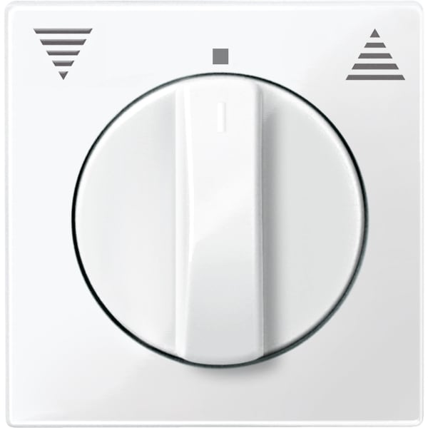 MERTEN - Zentralplatte f. Rollladen-Tast-Rastschalter-Eins., polarweiß glänzend, System M